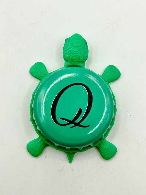 Q Ginger Ale Mixer (Black Q) - Bottle Cap Magnet Turtle Shell Shocked Art