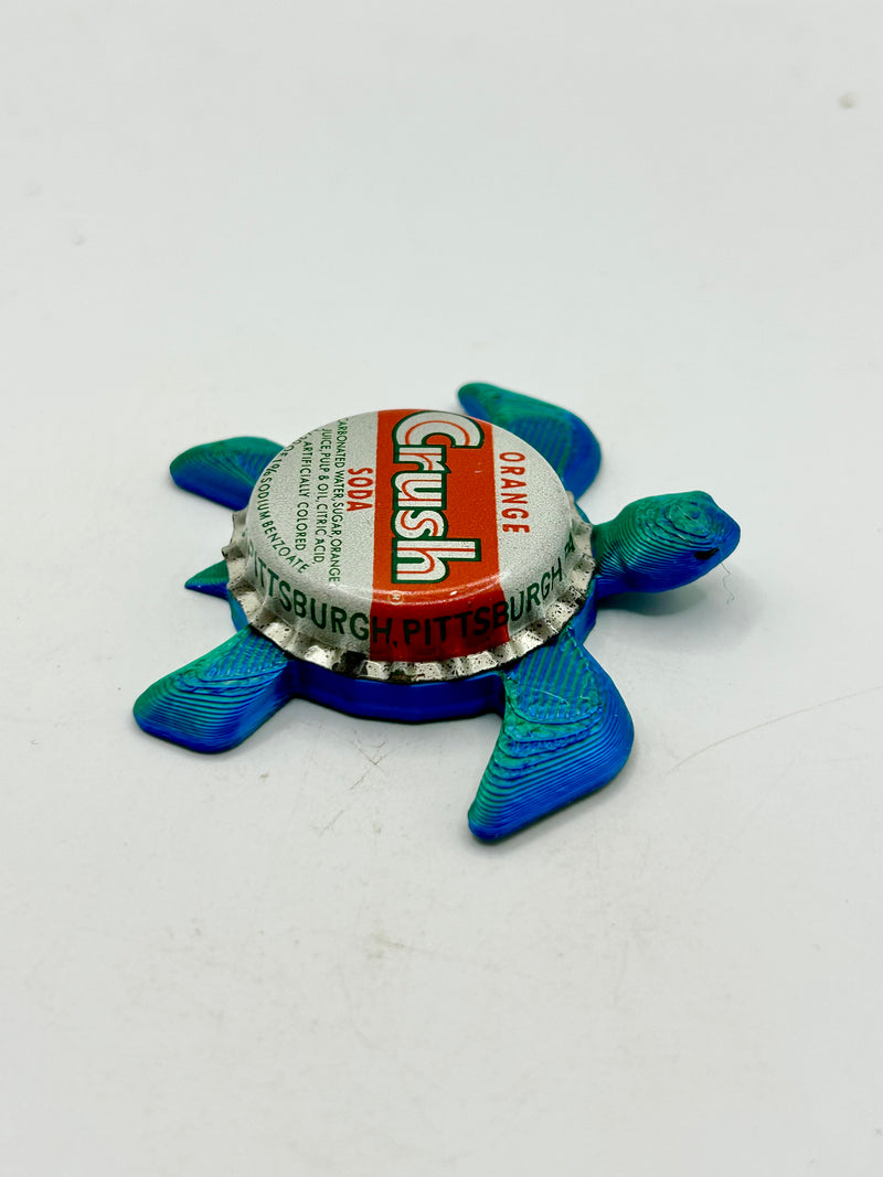 Orange Crush (Vintage) - Sea Turtle Bottle Cap Magnet Shell Shocked Art