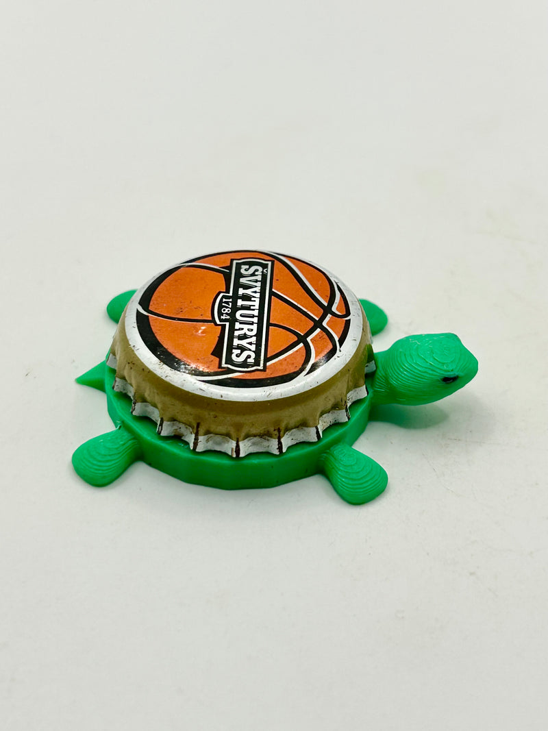 Svyturys (Lithuania) - Bottle Cap Magnet Turtle Shell Shocked Art
