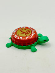 Marathon, The Greek Beer - Bottle Cap Magnet Turtle Shell Shocked Art