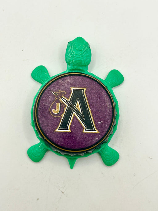 Johnny Appleseed Hard Cider (Purple) - Bottle Cap Magnet Turtle Shell Shocked Art