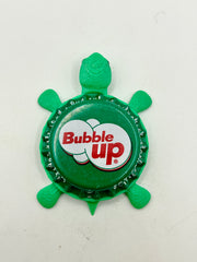 Bubble Up Soda (Dark Green) - Bottle Cap Magnet Turtle Shell Shocked Art