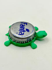 Fanta Soda (Silver, International) - Bottle Cap Magnet Turtle (Copy) Shell Shocked Art