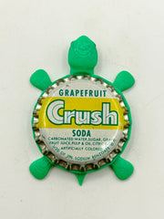 Grapefruit Crush Soda - Bottle Cap Magnet Turtle Shell Shocked Art