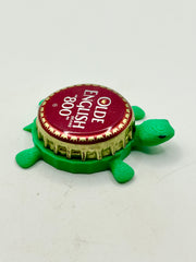 Olde English 800 Draft - Bottle Cap Magnet Turtle Shell Shocked Art
