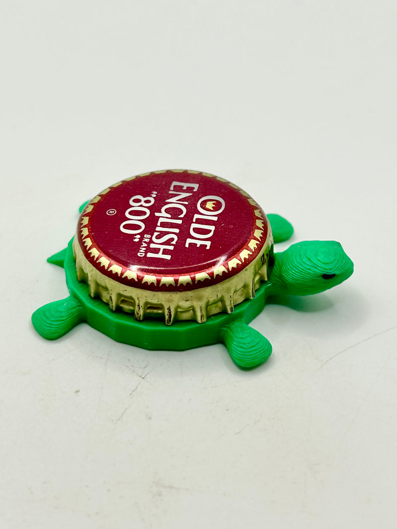 Olde English 800 Draft - Bottle Cap Magnet Turtle Shell Shocked Art
