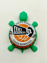 Carlsberg) - Bottle Cap Magnet Turtle Shell Shocked Art