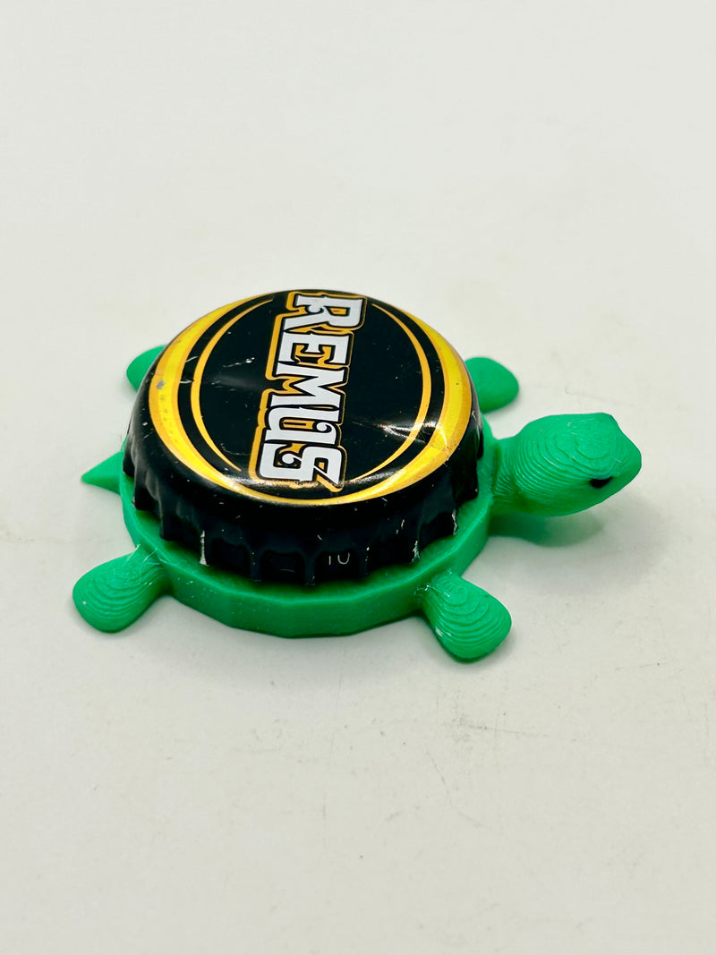 Remus Beer (Poland) - Bottle Cap Magnet Turtle Shell Shocked Art