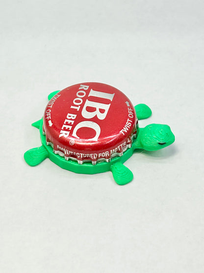 IBC Root Beer - Bottle Cap Magnet Turtle Shell Shocked Art