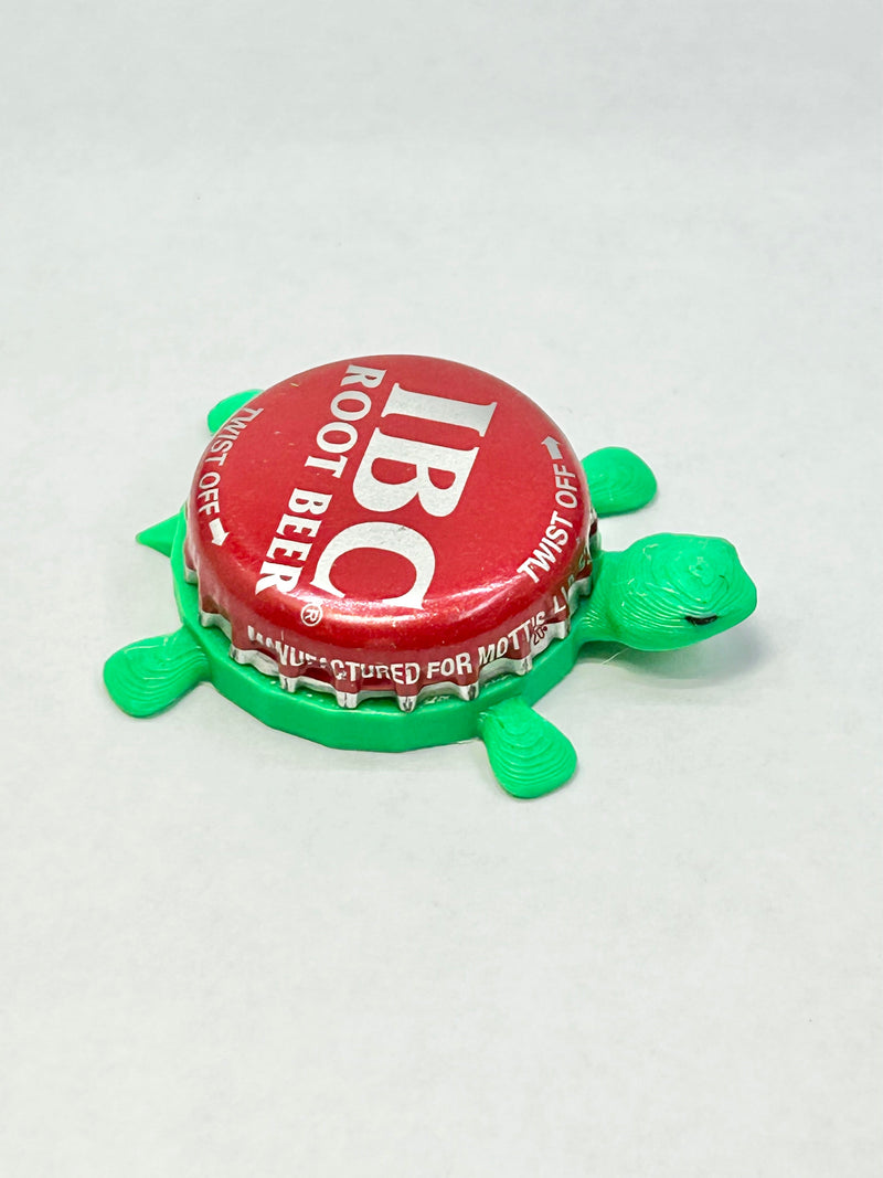 IBC Root Beer - Bottle Cap Magnet Turtle Shell Shocked Art