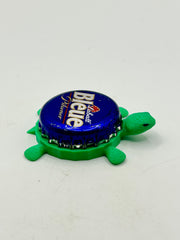 Labatt Bleue Pilsener - Bottle Cap Magnet Turtle Shell Shocked Art