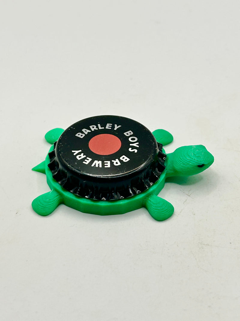 Barley Boys Brewing - Bottle Cap Magnet Turtle Shell Shocked Art
