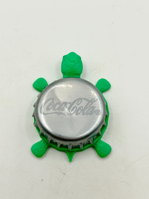 Coca Cola (Silver & White) - Bottle Cap Magnet Turtle Shell Shocked Art