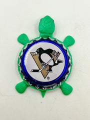 Pittsburgh Penguins (Labatt Brewing) - Bottle Cap Magnet Turtle Shell Shocked Art