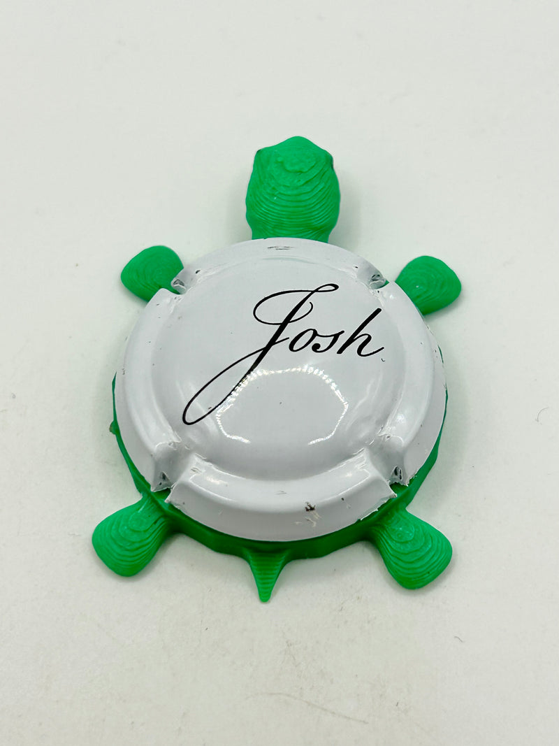 Josh Wine - Bottle Cap Magnet Turtle Shell Shocked Art