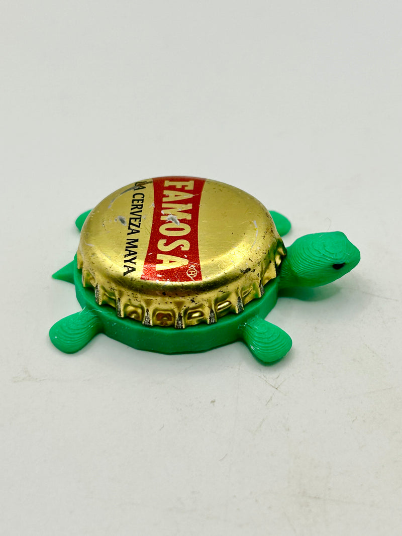Famosa - Bottle Cap Magnet Turtle Shell Shocked Art