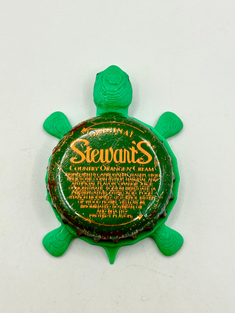 Stewarts Country Orange Cream - Bottle Cap Magnet Turtle Shell Shocked Art