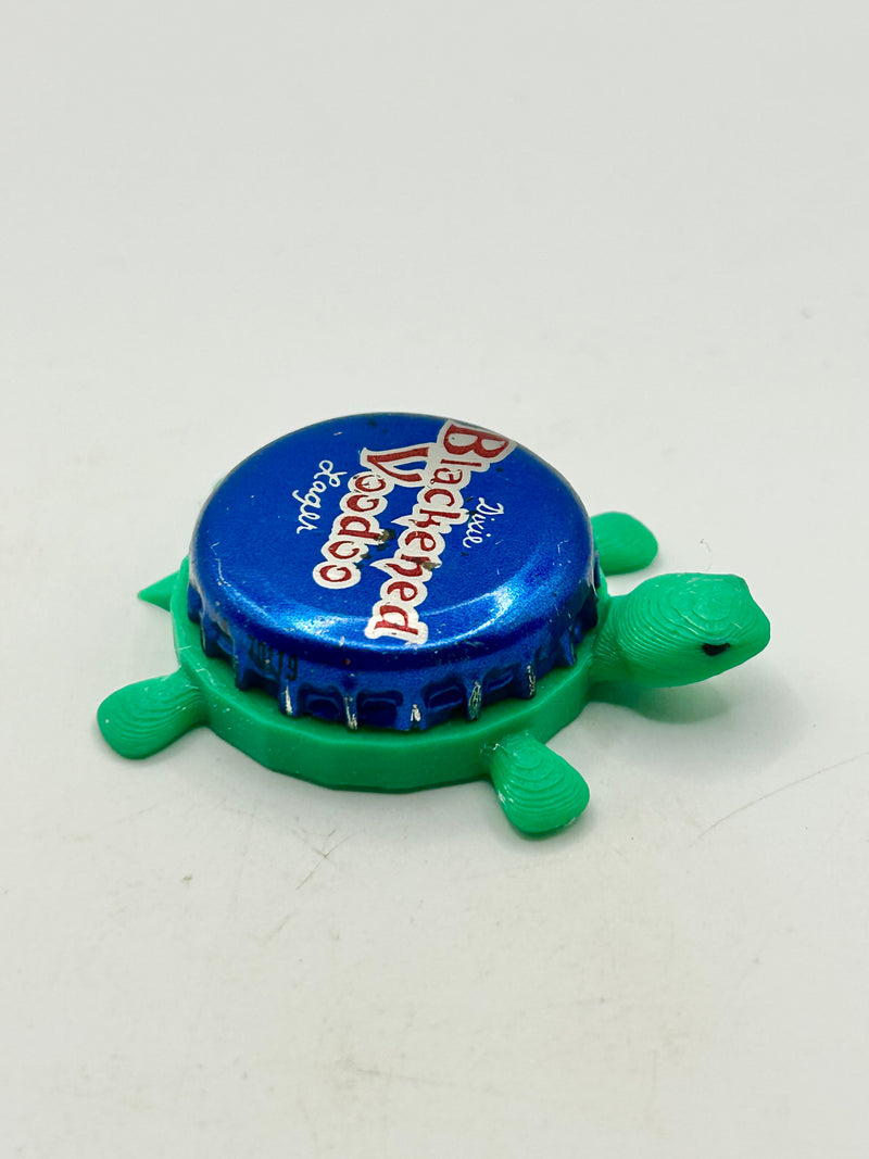 Blackened Voodoo Dixie Lager - Bottle Cap Magnet Turtle Shell Shocked Art