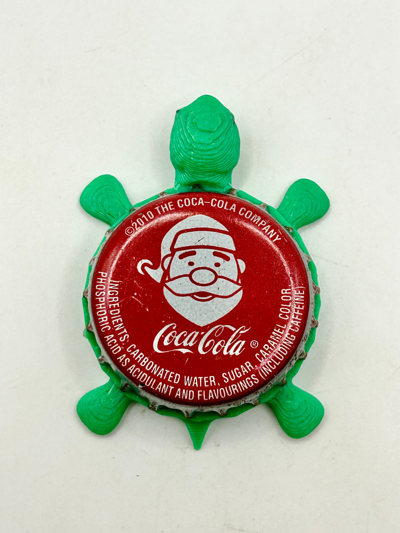 Coca Cola (Santa) - Bottle Cap Magnet Turtle Shell Shocked Art