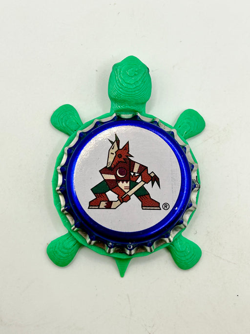 Arizona Coyotes (Labatt Brewing) - Bottle Cap Magnet Turtle Shell Shocked Art