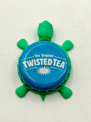 Twisted Tea (Light Blue) - Bottle Cap Magnet Turtle Shell Shocked Art