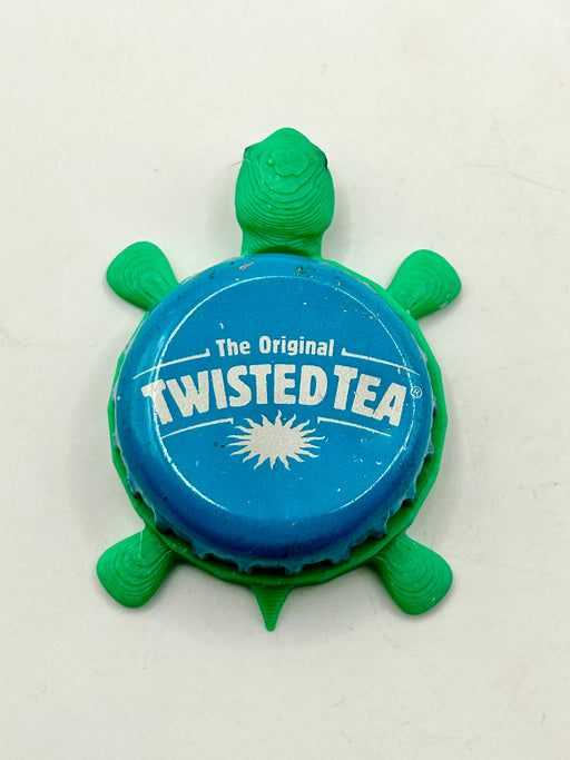 Twisted Tea (Light Blue) - Bottle Cap Magnet Turtle Shell Shocked Art