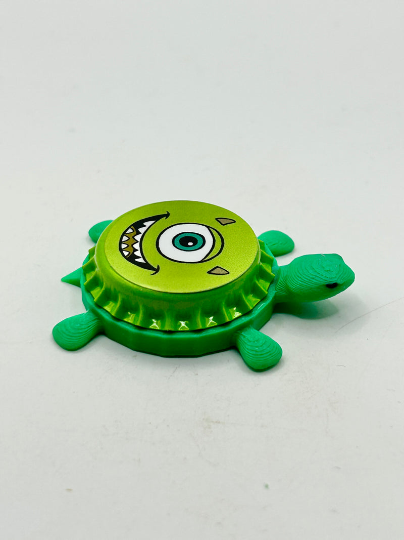 Monsters Inc Mike Wazowski - Bottle Cap Magnet Turtle Shell Shocked Art