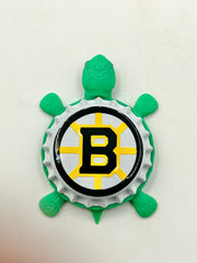Boston Bruins - Bottle Cap Magnet Turtle Shell Shocked Art