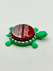 Sun Crest Strawberry Soda - Bottle Cap Magnet Turtle Shell Shocked Art