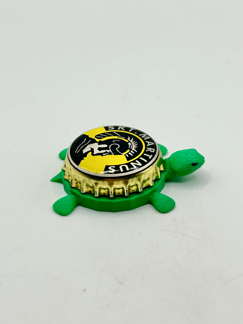 Martinsbrau Skt. Martinus - Bottle Cap Magnet Turtle Shell Shocked Art