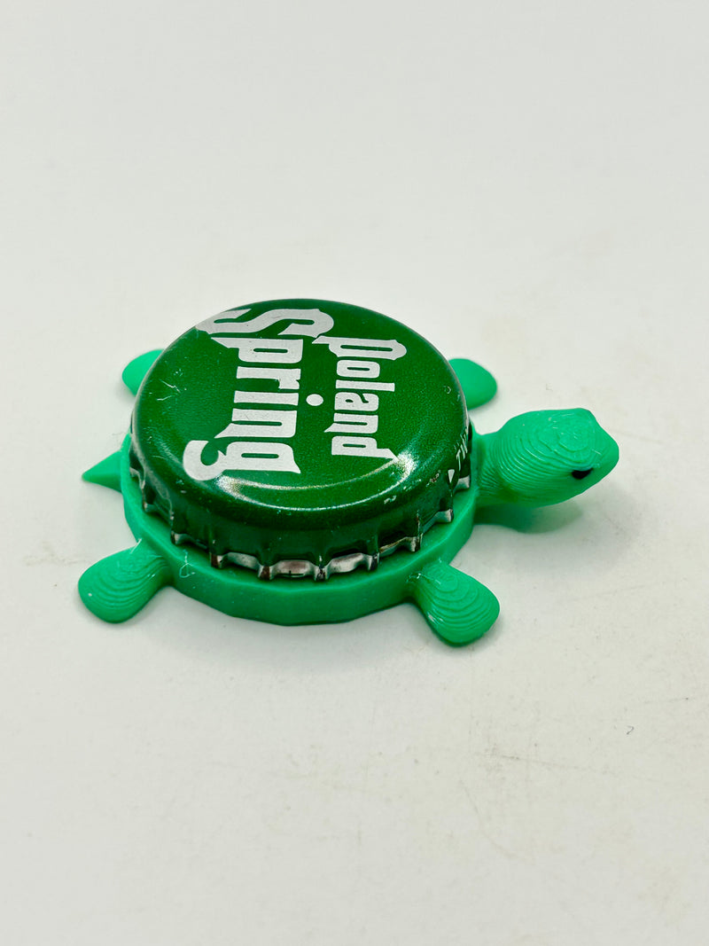 Poland Spring Water - Bottle Cap Magnet Turtle Shell Shocked Art