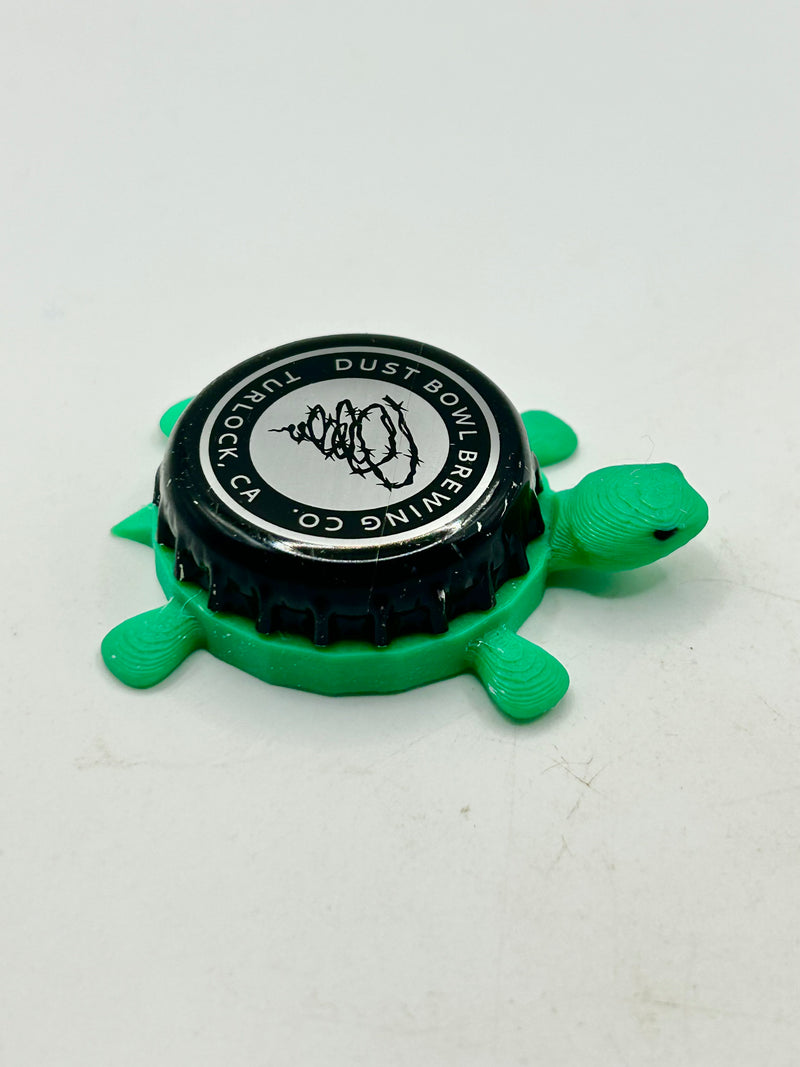 Dust Bowl Brewing (Black, Vintage) - Bottle Cap Magnet Turtle Shell Shocked Art