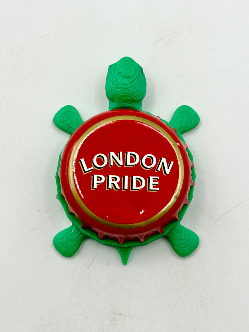 Fuller’s London Pride - Bottle Cap Magnet Turtle Shell Shocked Art