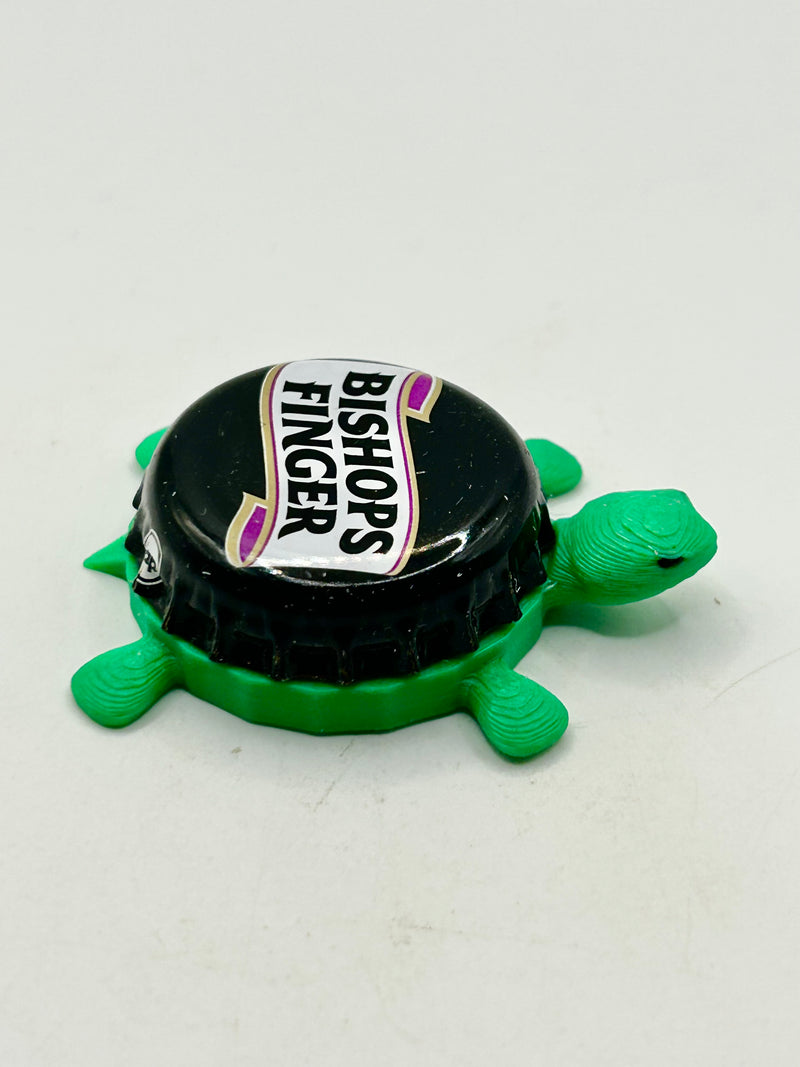 Bishops Finger Shepherd Neame - Bottle Cap Magnet Turtle Shell Shocked Art