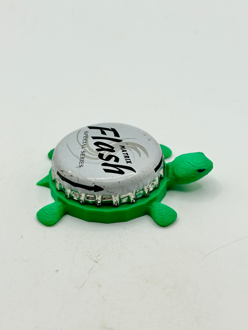 Matrix Flash - Bottle Cap Magnet Turtle Shell Shocked Art