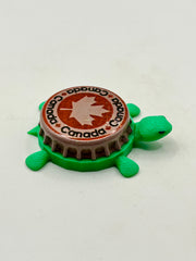 Canada - Bottle Cap Magnet Turtle Shell Shocked Art