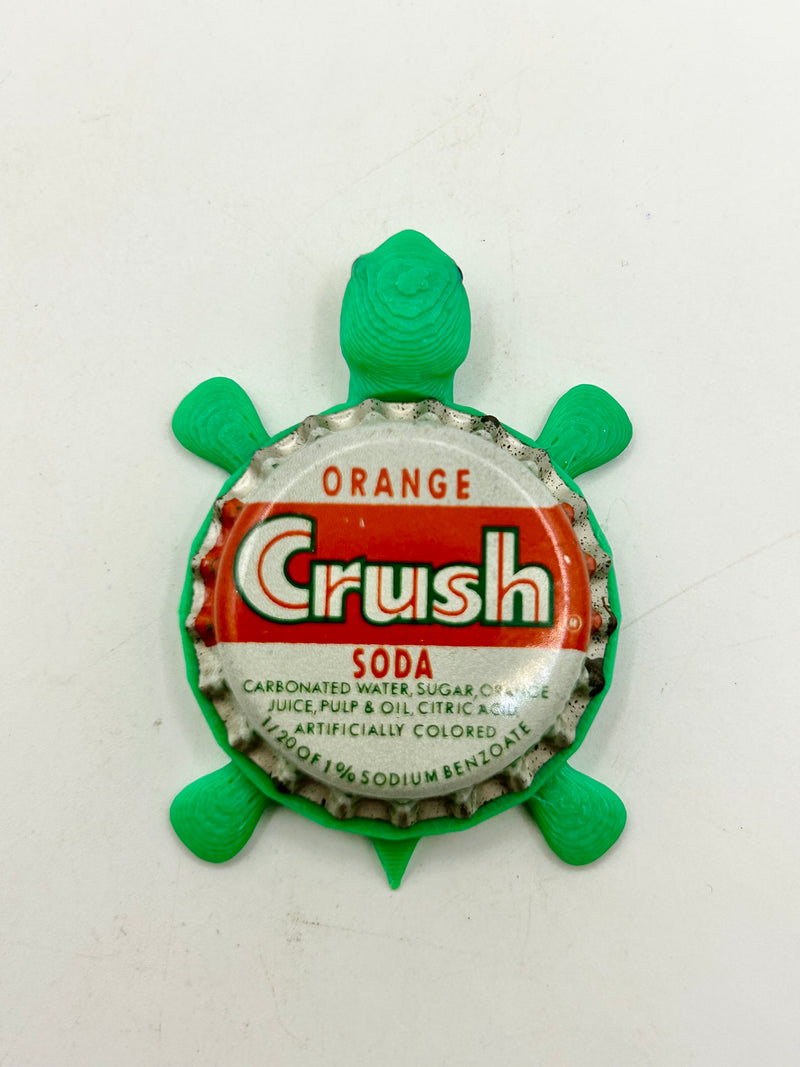 Orange Crush Soda (Vintage Variation 2) - Bottle Cap Magnet Turtle Shell Shocked Art