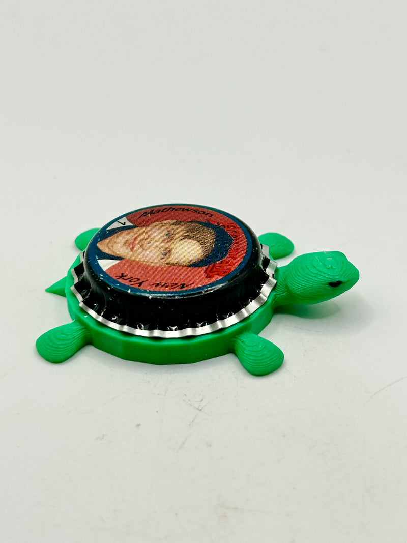 Christy Mathewson, Helmar Brewing Big League Brew (#17) - Bottle Cap Magnet Turtle (Copy) Shell Shocked Art