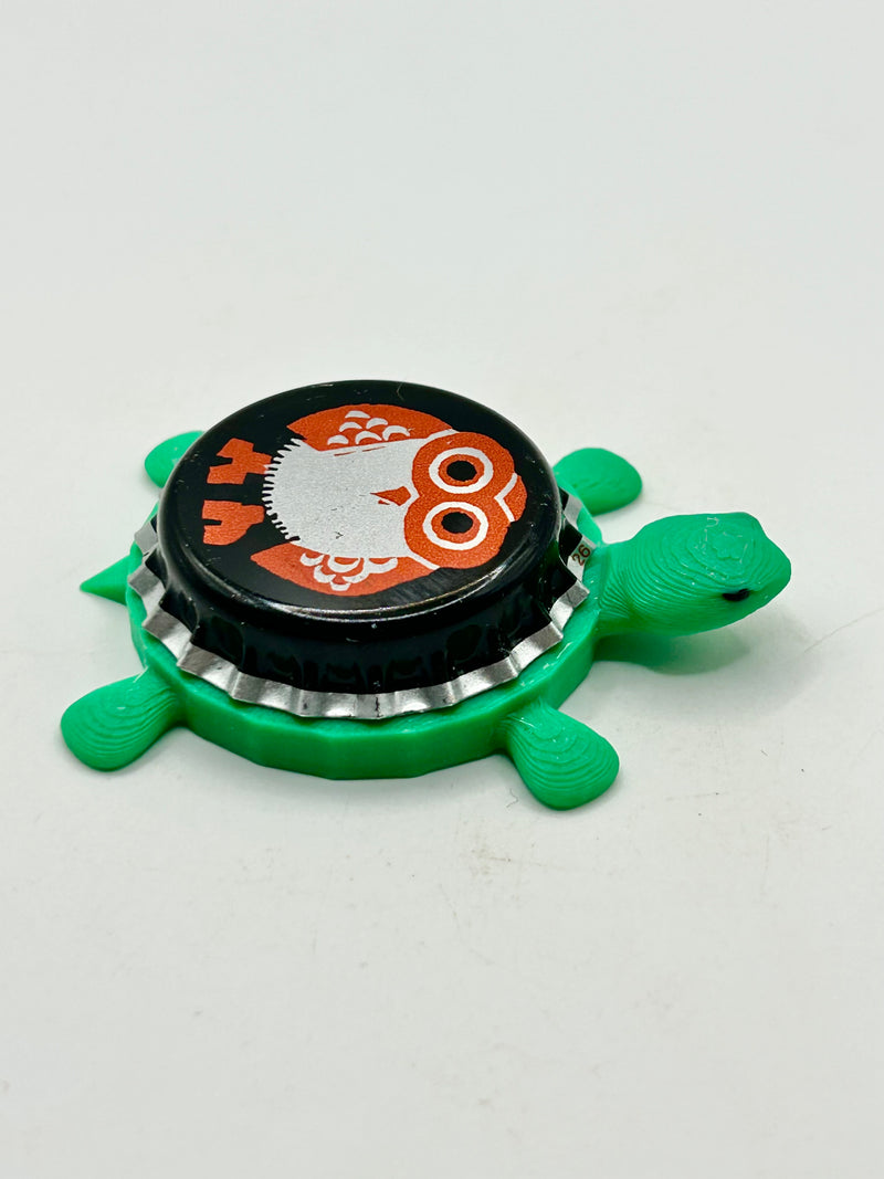 Hitachino Nest Beer - Bottle Cap Magnet Turtle Shell Shocked Art