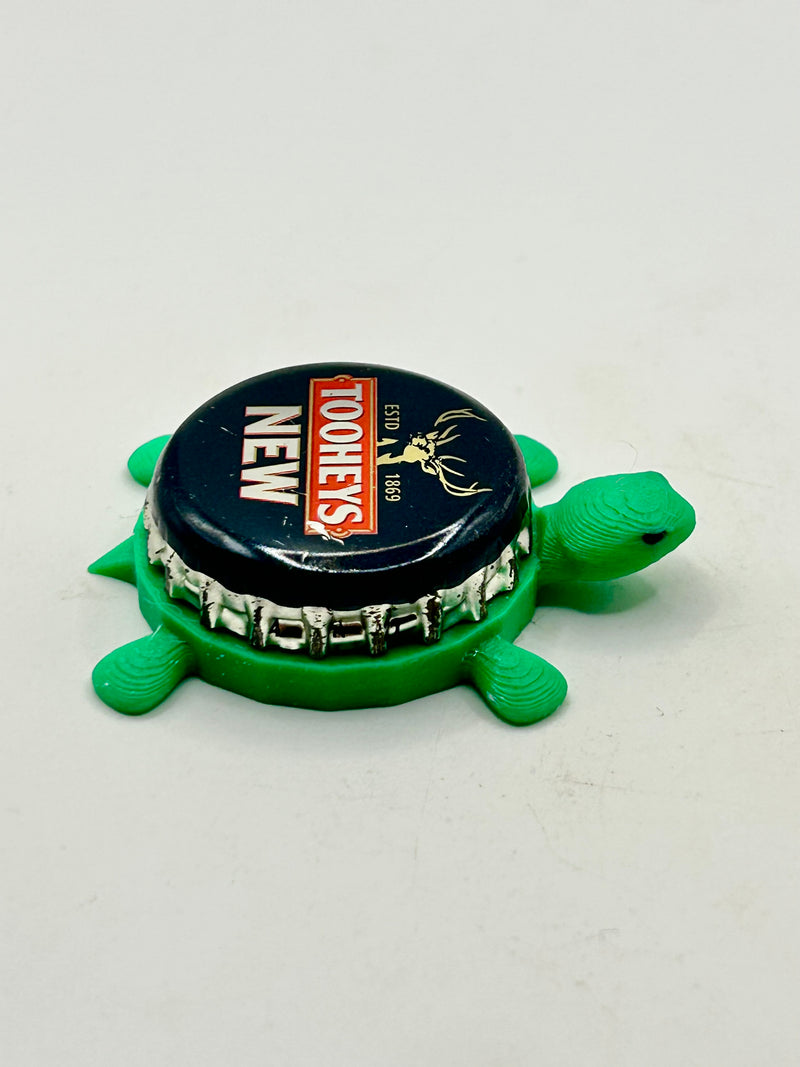 Tooheys New - Bottle Cap Magnet Turtle Shell Shocked Art