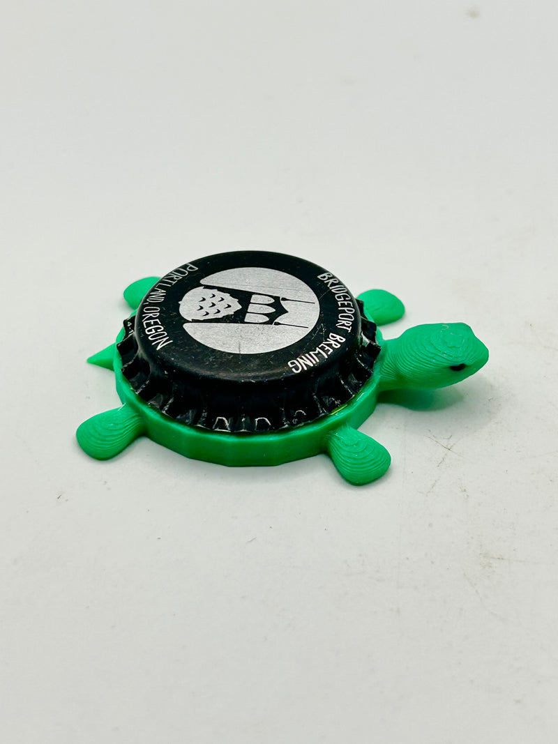 Bridgeport Brewing (Bridge) - Bottle Cap Magnet Turtle Shell Shocked Art