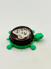 Steinie, Albert Einstein (Kesselring, Germany) - Bottle Cap Magnet Turtle Shell Shocked Art