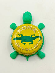 Kona Brewing Green Lizard (Rare Vintage) - Bottle Cap Magnet Turtle Shell Shocked Art
