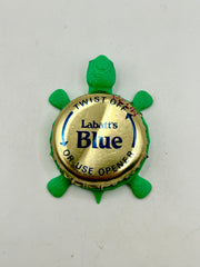 Labatt Blue (Gold) - Bottle Cap Magnet Turtle Shell Shocked Art