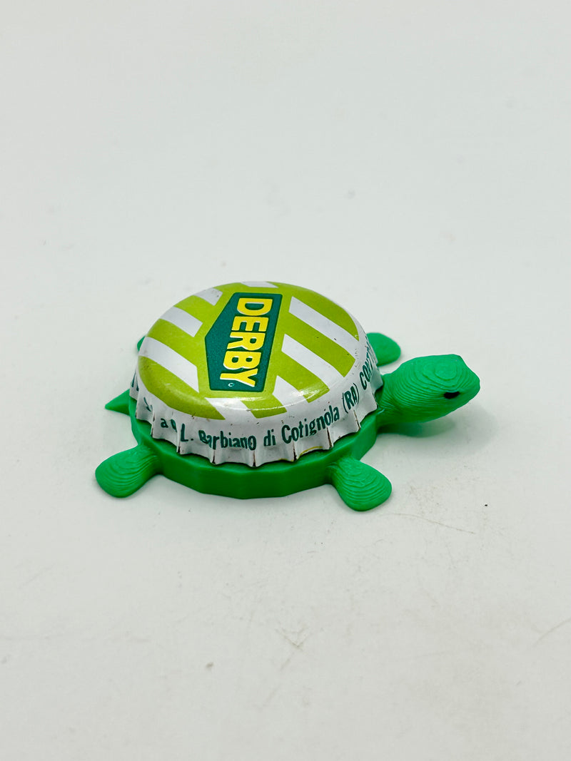 Derby Brewery - Bottle Cap Magnet Turtle Shell Shocked Art