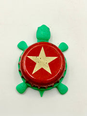 Estrella Damm (Star Only) - Bottle Cap Magnet Turtle Shell Shocked Art