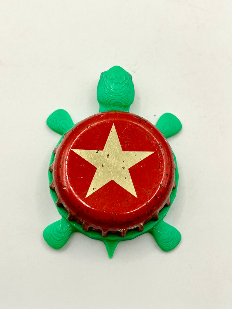 Estrella Damm (Star Only) - Bottle Cap Magnet Turtle Shell Shocked Art
