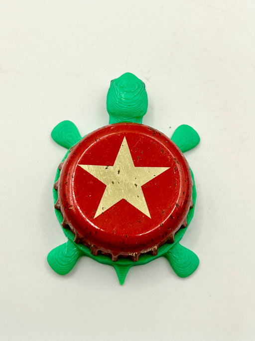 Estrella Damm (Star Only) - Bottle Cap Magnet Turtle Shell Shocked Art