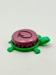Q Ginger Beer - Bottle Cap Magnet Turtle Shell Shocked Art