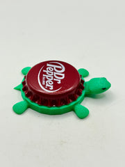Dr Pepper Soda (Est 1885)- Bottle Cap Magnet Turtle Shell Shocked Art